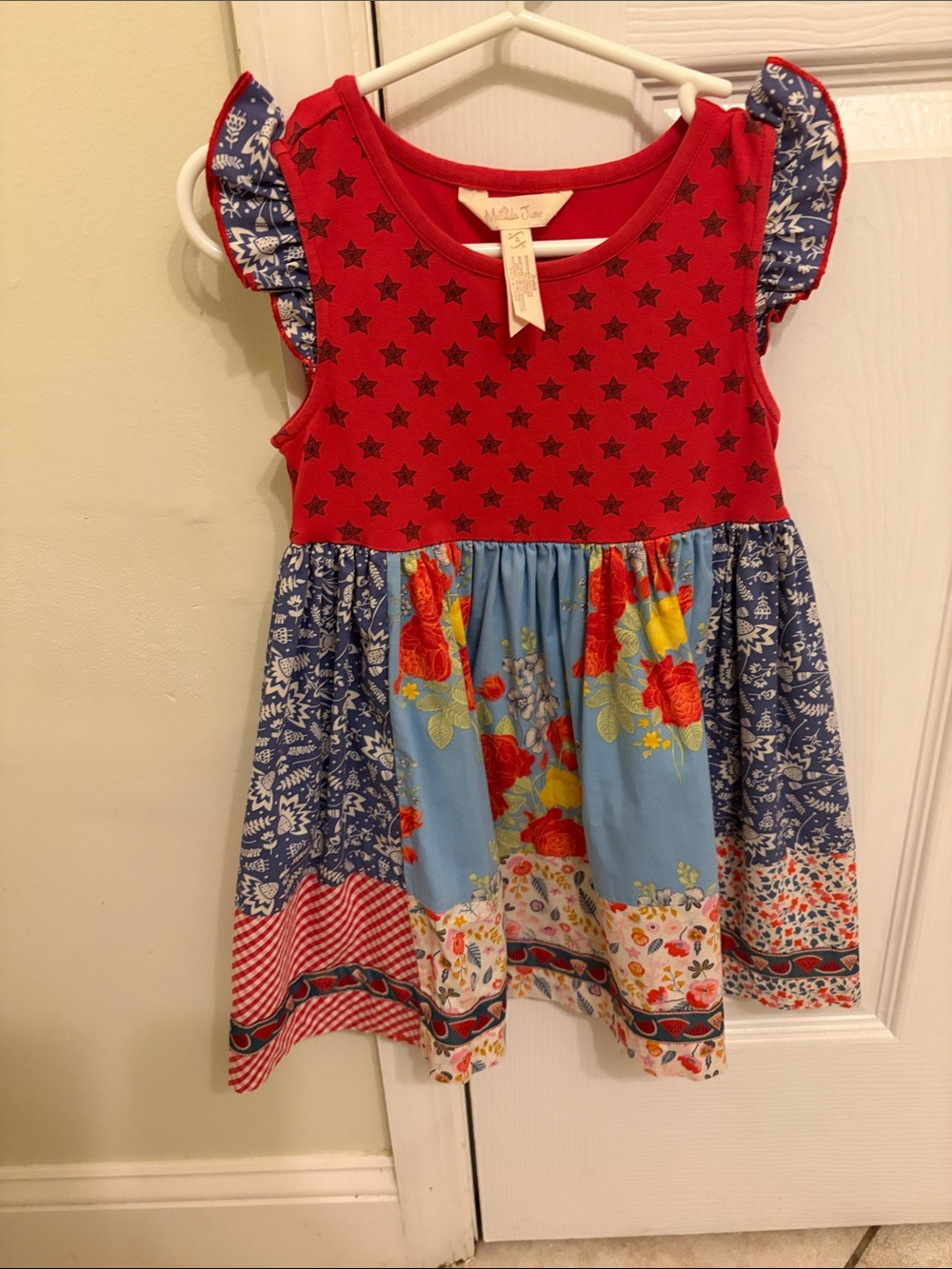Matilda Jane Red & Blue Patchwork Floral Sundress